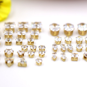 Strass en zircon irréguliers à griffes, dos plat, accessoires DIY pour nail art, décorations scintillantes - Product Image 2