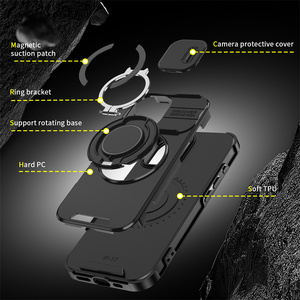 Cover Posteriore Antiurto con Protezione Fotocamera a Scorrimento per <span class=keywords><strong>iPhone</strong></span> 17 <span class=keywords><strong>Pro</strong></span> Max 16 15 14 13 <span class=keywords><strong>12</strong></span> 11 <span class=keywords><strong>Pro</strong></span> e Supporto ad Anello 360 per Samsung S25 - Product Image 5