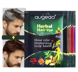 Hot sales Wholesale herbal 3 in 1 sachet dye hair color shampoo