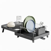 Égouttoir à vaisselle pliable en acier inoxydable WIREKING, à poser sur l'évier, gain de place, pour comptoir de cuisine