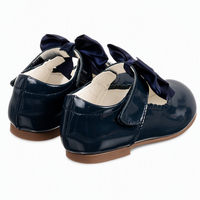 Chaussures Mary Jane roses brillantes pour enfants avec nœud, respirantes et antidérapantes, pour occasions formelles