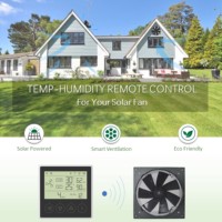 Extracteur de chaleur solaire 50W contrôlable à distance par application, ventilateur axial mural, ventilation industrielle, grand volume, ventilateur d'évacuation