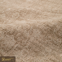 Tapis moderne abstrait LandScopeTech, motif floral traditionnel vieilli, tissé à la machine Wilton, luxe, polyester, pour zone de circulation intérieure, couleur or