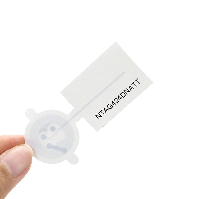 NTAG424 TT RFID Thermal Paper Nfc Rectangle square Stickers Round Printed Wine Nfc Tag Security Inventory Custom