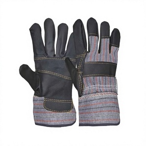 Guantes de Trabajo de Cuero con Textura Granulada, Resistentes a la Abrasión, con Puntas de Dedos Antideslizantes, Puño Recto, Guantes de Seguridad de Uso General - Product Image 1
