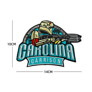 Patchs tactiques brodés Garrison en dentelle de denim écologique tissée pour vestes et blousons avec fermeture auto-agrippante - Product Image 2