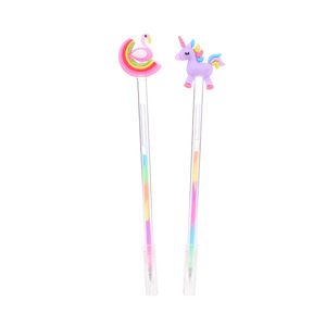 Bolígrafo de gel de color fluorescente multicolor para estudiantes de papelería creativa de animales bonitos - Product Image 1