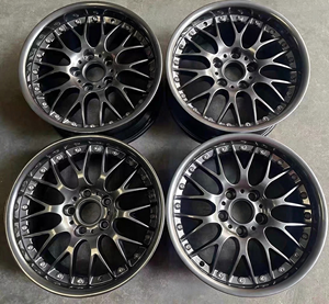Cerchi in Lega Grigio Scuro Stile Retrò 5x120 17 Pollici per <span class=keywords><strong>Alfa</strong></span> <span class=keywords><strong>Romeo</strong></span> 155 156 GTV Fiat Coupé BMW E30 Classico Tuning Leggero - Product Image 1