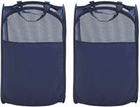 Panier à linge pliable à un niveau en tissu noir, facile à ranger, trois princesses