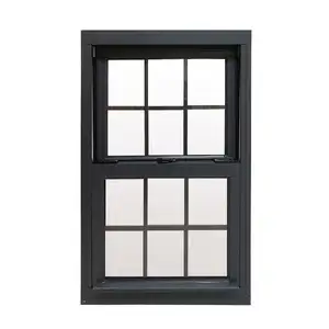 sound proof energy effective all colors aluminum profiles glass double hung windows