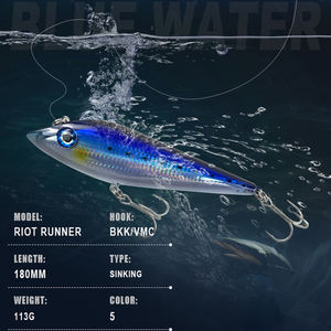 Leurre de pêche VIB OEM 180mm 113g en ABS, leurre <span class=keywords><strong>vibrant</strong></span> pour eau salée, pour brochet et brochet d'eau douce, leurres nageurs pour pêche depuis le rivage, leurres durs à longue portée - Product Image 2