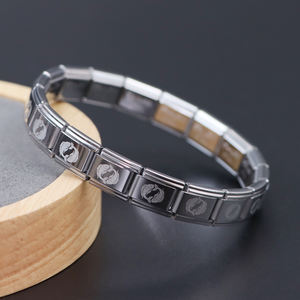 थोक निर्माण करने वाली टैलियन आकर्षण कंगन हस्तनिर्मित स्टेनलेस स्टील लिंक श्रृंखला y खिंचाव इतालवी कंगन - Product Image 6