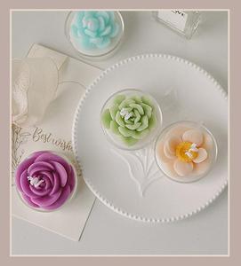 Velas Aromáticas de <span class=keywords><strong>Cera</strong></span> de Soja al por Mayor, Mini Regalos de Cumpleaños, Flores Suculentas de Lujo, Sin Etiqueta, Velas Novedosas para Decoración del Hogar y la Oficina - Product Image 6