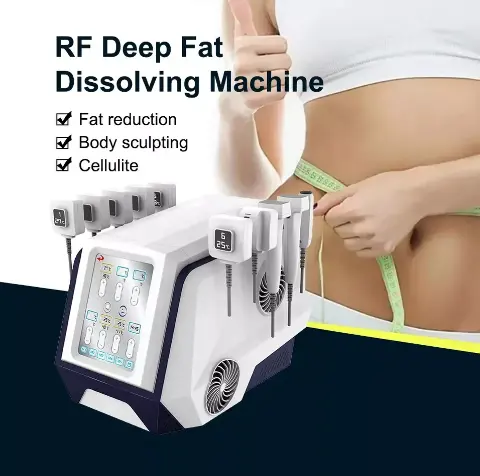 Machine de dissolution de graisse profonde monopolaire rf pour sculpter la cellulite du corps de réduction de la graisse