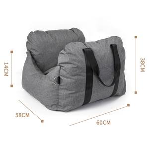 2024 su geçirmez köpek araba koltuğu yatak yumuşak lüks köpek yatakları seyahat evcil hayvan taşıyıcı çanta Pet araba koltuğu özel LOGO tasarımcı köpek ürünleri - Product Image 2