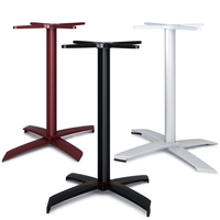 Nouveau mécanisme de fixation pliable en X pour pieds de table en fonte télescopique, pour mobilier d'extérieur, de salle à manger et d'hôtel, finition chromée et dorée élégante