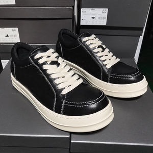 Minimaliste noir hommes chaussures de skate mode Rock RO cuir de veau luxe décontracté bas amorti éclairé marche à la mode - Product Image 2