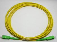 Cordon de raccordement fibre optique SC/APC SC/UPC, SMF 9/125µm, Monomode, 3,0 mm, LSZH, 1 m, Simplex, SC/APC-SC/APC, G657A1