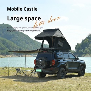 Tente de toit Houmu pour camping en plein air, tente de toit pour SUV, en alliage d'aluminium, coque souple, double couche, entièrement automatique, imperméable - Product Image 3