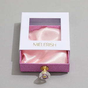 Cajas de Regalo Rectangulares Personalizadas con Ventana Transparente de PVC, Cajas de Papel con Cajón Deslizable y Asa de Piedra - Product Image 4