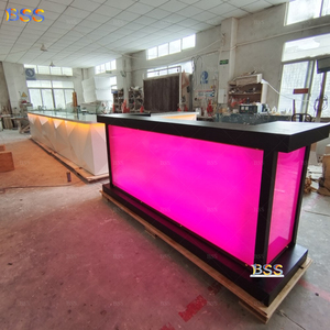Clinique cosmétique de luxe réception soins de la peau esthétiques réceptionniste comptoir moderne lumière rose Led salon de bronzage réception - Product Image 4