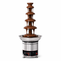 Machine à cascade de chocolat OEM à 5 niveaux, présentoir commercial pour buffets, hôtels, pâtisseries, traiteurs et acheteurs de marques privées