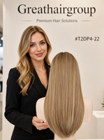 Perruques de salon haut de gamme 100 % cheveux humains vierges, pré-épilées, blondes avec mèches, en dentelle transparente HD
