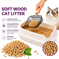 Litière pour chat en granulés de bois de pin biodégradable naturel, faible teneur en poussière, contrôle des odeurs, écologique, service OEM
