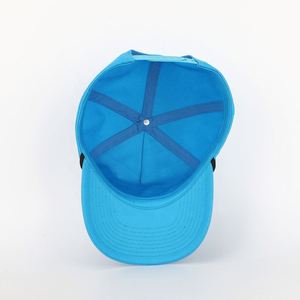 หมวกเบสบอลอินเทรนด์สำหรับผู้ชายผู้หญิงหมวกกอล์ฟผ้าคอตตอนสีฟ้ามีเชือกปักโลโก้ตามสั่ง - Product Image 6