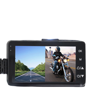 Nieuwe product dubbele voor- en achtercamera's HD waterdichte motorfiets recorder rijrecorder