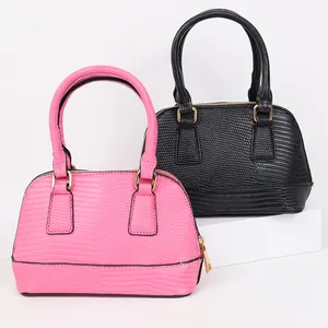 Moda rosa tracolla nera per donna a tracolla borsa Messenger a conchiglia tipo borse da donna