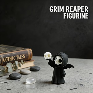 Statua di Grim Reaper Stampata in 3D in Plastica PLA, Figura di Teschio Gotica, Decorazione da Scrivania per Halloween, Ornamento da Mensola, Regalo da Collezione - Product Image 6