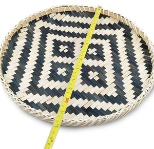 Juego de cuatro cestas de algas marinas naturales tejidas a mano, decoración de pared con placa, diseño cuadrado - Product Image 6