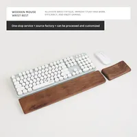 Repose-poignets pour clavier mécanique en bois massif de noyer noir Puselife, support pour le poignet, rehausseur, Chine