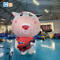 Modèle gonflable personnalisé de vache à musique pour la publicité gonflable de décoration d'étape