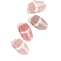 Autocollant magnétique pour ongles, paillettes rose beige dégradé, sans lampe, végétalien, imperméable, style gel doux - Product Image 4