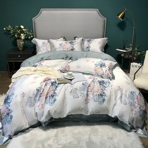 100% Zijde Luxe Thuis Beddengoed Sets Beddengoed Dekbedovertrek Vlakke Plaat Beddengoed Set Winter Volledige Koning Koningin, bed Set