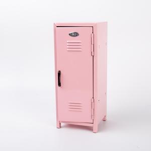 Metal Storage Cabinet with Key <b>Lock</b> Mini <b>Safe</b> Desktop Organizer in Blue for Table Decoration - Product Image 3