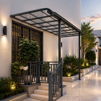 Toldo de Aleación de Aluminio Resistente con Lámina de Policarbonato para Uso en Exteriores, Puertas, Ventanas, Patios, Refugios contra la Lluvia, Terrazas de Villas