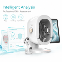 Appareil d'analyse cutanée intelligent K33 à triple objectif avec capture automatique 3 vues pour diagnostic du visage et du cuir chevelu, idéal pour les salons de beauté