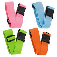 Sangle de bagage réglable écologique personnalisée avec boucle en plastique, ceinture de valise, sangle de fixation pour l'emballage en voyage