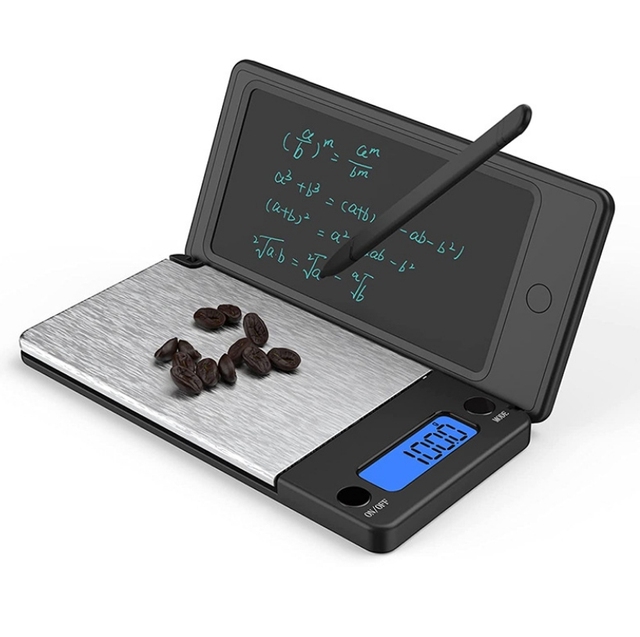 Multifunctional Digital Kitchen Scale with Handwriting Pad Stainless Steel Platform Auto Shutoff 1000g/0.1g Capacity