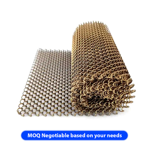 Tessuto <span class=keywords><strong>a</strong></span> Maglia in Acciaio Inox/Alluminio/Rame, Rete Metallica <span class=keywords><strong>a</strong></span> Maglie, <span class=keywords><strong>Tenda</strong></span> <span class=keywords><strong>a</strong></span> Catena in Metallo per Decorazioni e Divisori - Product Image 2