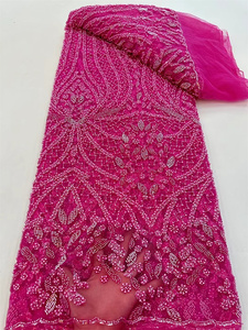 Ni. Ai thời trang Pháp Net ren Sequins ren vải sang trọng đính cườm Bridal vải ren vải cho đám cưới mới nhất thiết kế - Product Image 2