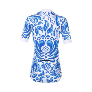 Maillot de Ciclismo Personalizado con Patrón Cerámico Oriental, Sublimación con Tinta Azul Vintage, Ropa con Tecnología Anti-Olor para el Desplazamiento Diario en la Ciudad - Product Image 3