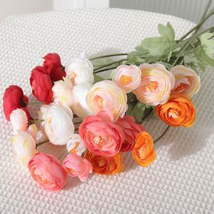 Arreglo de Flores Artificiales de Peonía Impresas y Perfumadas, Estilo Ins, Diseño de Lujo Ligero, Decoración para el Hogar, Plantas Artificiales para Mesa de Comedor - Product Image 1