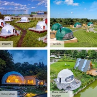Tente igloo géodésique transparente |   Dôme de glamping de luxe pour les centres de villégiature et les hôtels en plein air