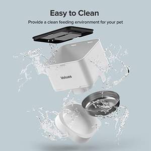 Distributeur automatique d'aliments secs pour chats chiens Mangeoire <span class=keywords><strong>programmable</strong></span> pour animaux de compagnie 10s Enregistreur vocal 4 repas par jour 10s Portion plastique automatique - Product Image 6