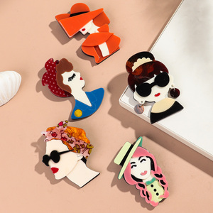 おしゃれで安い！ キャラクターデザイン 複数イメージ 高品質 レディース アクリルブローチ - Product Image 4