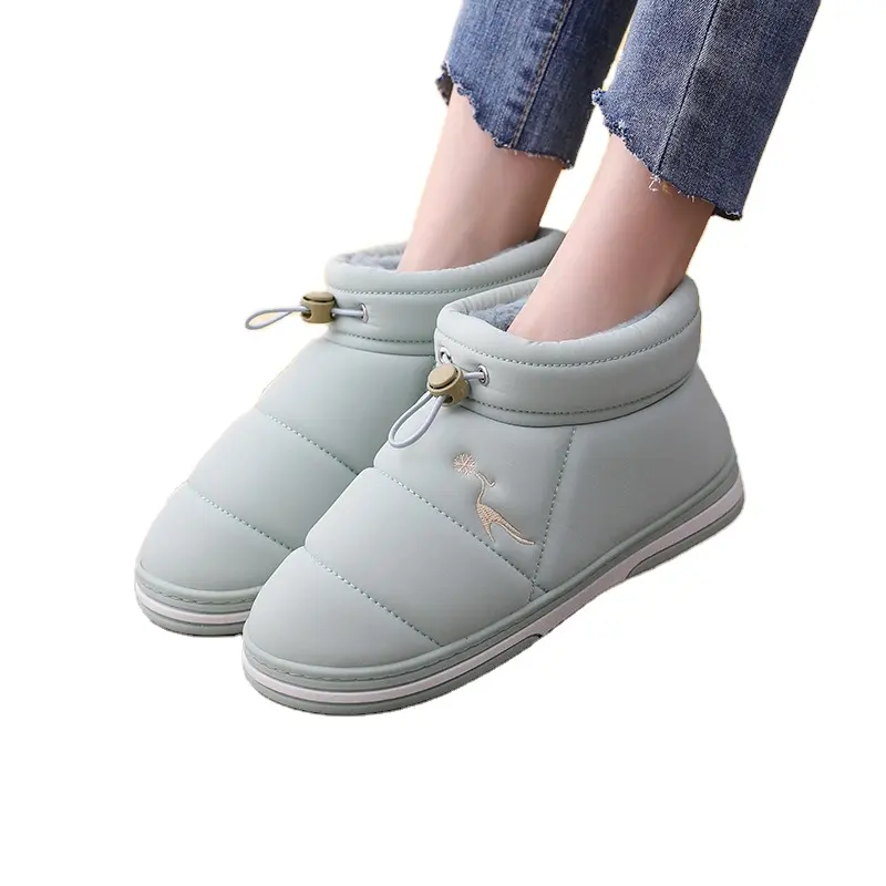 Ladies Down Upper Drawstring Design Outside Wearing waterproof syntheticShoes Boots Male